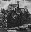 Вид острова Тиберины. 1775 - 470 х 710 мм. Офорт. Париж. Национальная библиотека, Кабинет эстампов.
