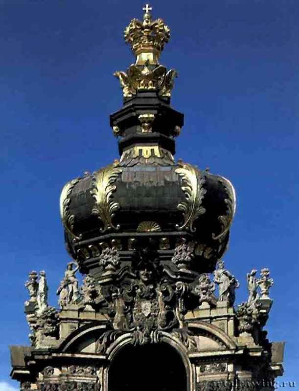 Деталь главных ворот, 1697 - 1716. - Цвингер. Дрезден. Германия.