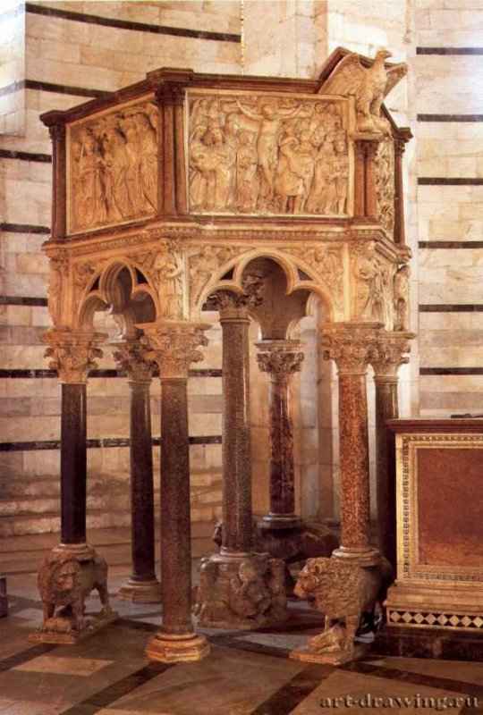 Пизано, Никколо: Кафедра баптистерия в Пизе 1260.