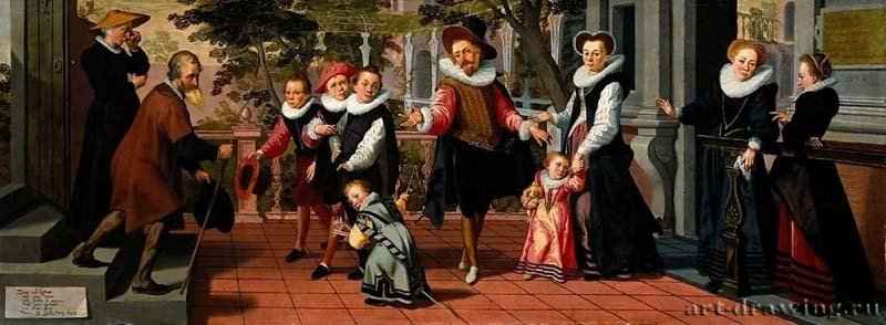 Бедные родители, богатые дети. 1599 - Масло, дерево 61 x 16 Риксмузеум Амстердам