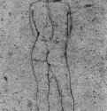 Мальчик, фигура со спины (Ксаверио). 1810 - 1811 - 283 х 184 мм. Карандаш на светло-коричневой бумаге. Франкфурт-на-Майне. Художественный институт Штеделя, Гравюрный кабинет.