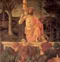 Воскресение Христа. 1459 - Пьеро делла Франческа: 225 x 200 см. Фреска. Сансеполькро. Городской музей.