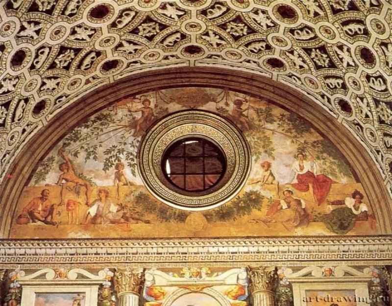 Вертумн и Помона. 1519-1521 - Понтормо, Якопо да: Фреска. Флоренция. Вилла Медичи в Поджо а Кайяно.