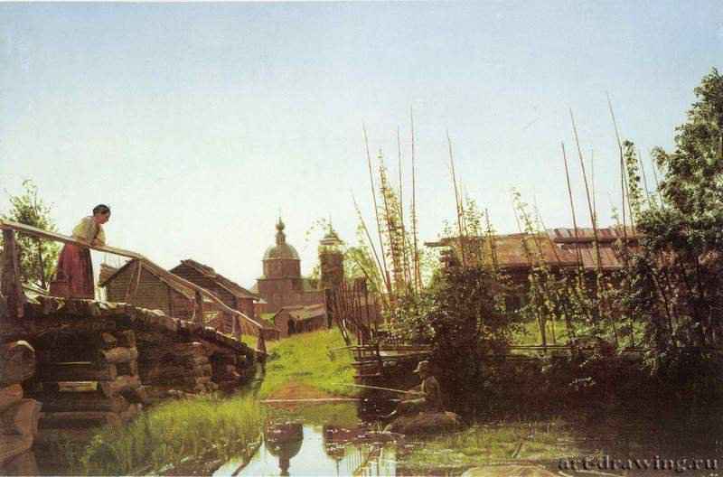 Утро в деревне. 1861 - 49 х 71 смХолст, маслоРоссияСанкт-Петербург. Государственный Русский музей