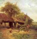 Деревенский двор. 1861 - 80 х 102 смХолст, маслоРоссияСанкт-Петербург. Государственный Русский музей