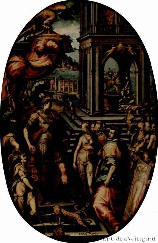 Александр, Кампасп и Аполлон. 1570-1573 - Дерево, маслоМаньеризмИталияФлоренция. Палаццо Веккио