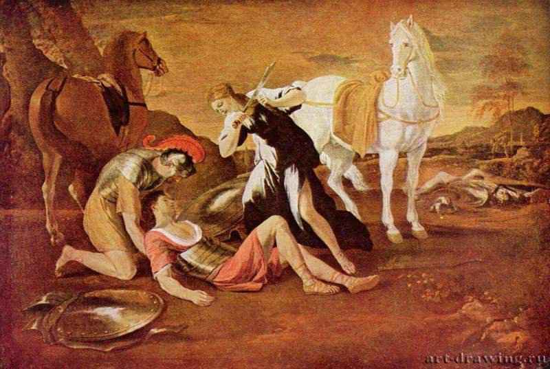 Танкред и Эрминия. 1649 - 78 x 65 смХолст, маслоБарокко, классицизмФранция и ИталияПариж. Лувр