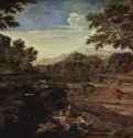 Пейзаж с двумя нимфами. 1659 - 118 x 179 смХолст, маслоБарокко, классицизмФранция и ИталияШантийи. Музей Конде