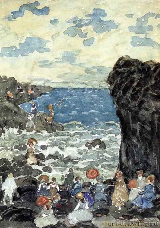 Праздничный день, 1900 - 1905 г. - Бумага, акварель; 38,74 x 27,31 см. Частное собрание. Канада.