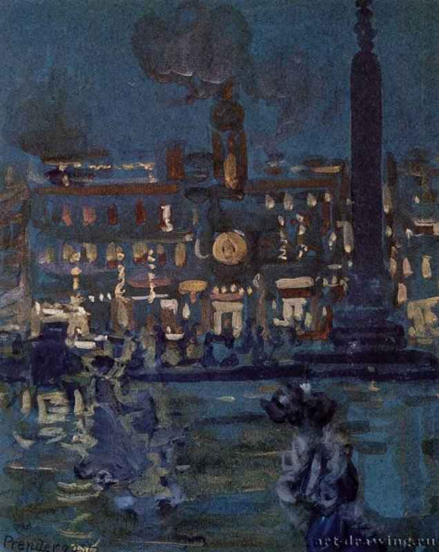 Париж, 1907 г. - Акварель. Частное собрание. Канада.