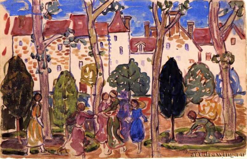 Неаполь, 1914 - 1915 г. - Бумага, пастель, акварель; 31,12 x 48,26 см. Частное собрание. Канада.