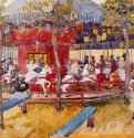 Карусель, Нахан, 1900 - 1901 г. - Бумага, акварель, карандаш. Спрингфилд (США). Музей изящных искусств. Канада.