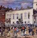 Церковь на Парк Стрит, Бостон, 1905 - 1907 г. - Акварель, карандаш, бумага. Частное собрание. Канада.