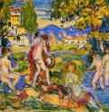 Купальщики, 1912 - 1915 г. - Бумага, акварель, пастель. Вильямстаун (Массачусеттс). Художественный музей колледжа Вильямс. Канада.
