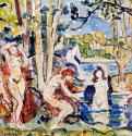 Купальщицы, 1912 - 1915 г. - Бумага, акварель. Частное собрание. Канада.
