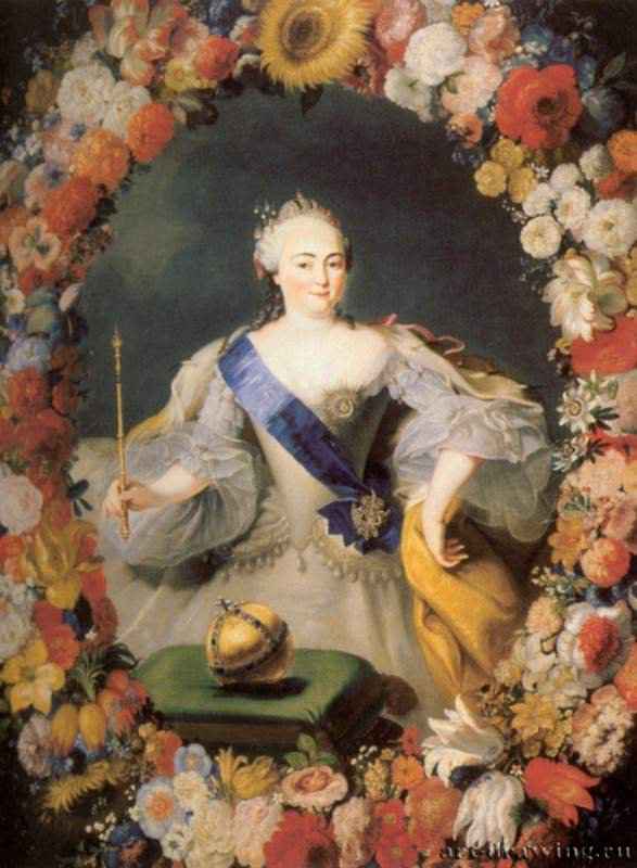 Портрет императрицы Елизаветы Петровны. 1754 - 202,8 x 157,2 смХолст, маслоРоссия (Россика)Москва. Государственная Третьяковская галерея