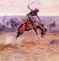 Необъезженный Бронко, 1899 г. - Акварель; 35,56 x 55,88 см. Частное собрание. США.