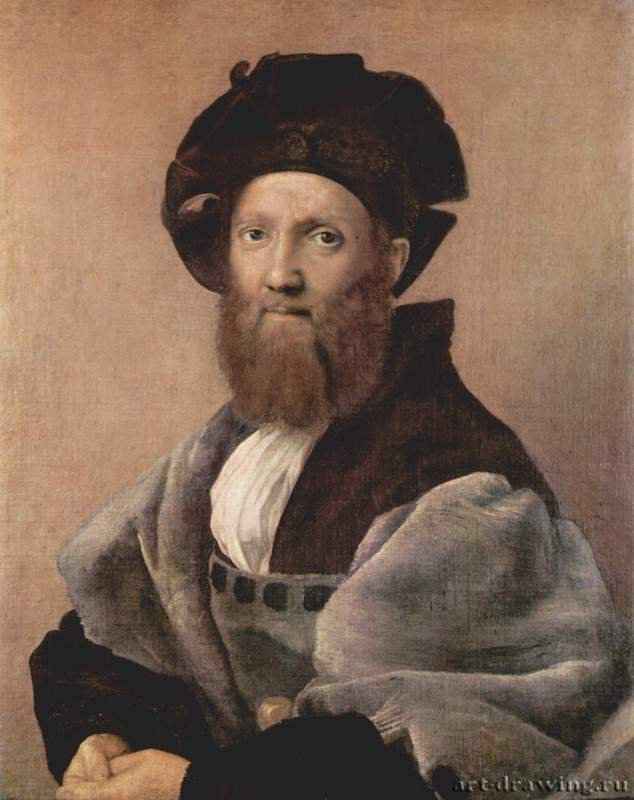 Портрет Бальдассаре Кастильоне. 1514-1515 - 82 x 67 см. Холст, масло. Возрождение. Италия. Париж. Лувр.