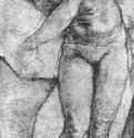 Венера. 1510 - 238 х 100 мм. Серебряный штифт на грунтованной розовым тоном бумаге. Лондон. Британский музей, Отдел гравюры и рисунка.