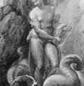 Св. Маргарита. 1518 - 371 х 232 мм. Перо, подсветка белым, на бумаге. Харлем. Музей Тейлера.