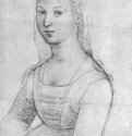 Портрет девушки. 1502-1503 - 259 х 183 мм. Черный мел на бумаге. Лондон. Британский музей, Отдел гравюры и рисунка.