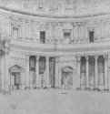 Внутренний вид Пантеона в Риме. 1505 - 407 х 277 мм. Перо на бумаге. Флоренция. Галерея Уффици, Кабинет рисунков и гравюр.