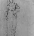 Фигура стоящей женщины. 1506 - 259 х 171 мм. Перо на бумаге. Оксфорд. Музей Эшмолеан, Отдел гравюры и рисунка.