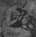 Мария-млекопитательница 1508 - 148 х 114 мм. Перо, отмывка, на грунтованной сангиной бумаге. Стокгольм. Национальная галерея, Собрание графики.