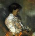 Портрет мадам Редон, 1911 г. - Пастель, карандаш, мел; 72 х 55,1 см. Музей изящных искусств. Бордо. Франция.