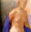 Ева (Обнаженная с голубым шарфом) - Пастель; 44 x 37 см. Художественный музей. Филадельфия. Франция.