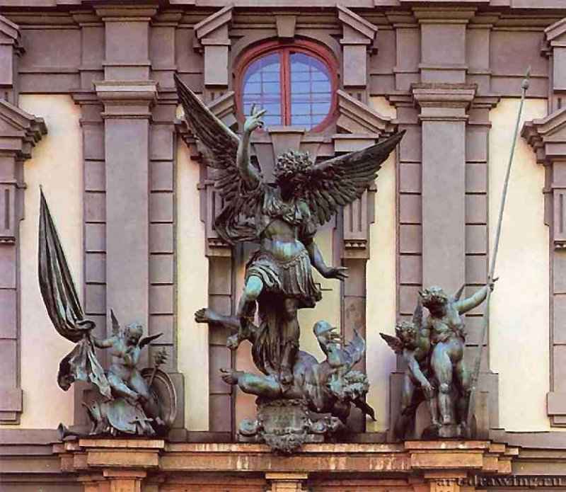 Архангел Михаил. Фасад Арсенала. 1603-1606 - Больше натуральной величины. Бронза. Аугсбург. Австрия.