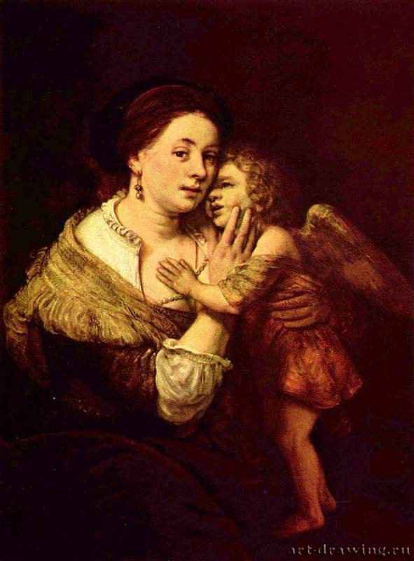 Венера и Амур. Вторая треть 17 века - Холст, масло. Барокко. Нидерланды (Голландия). Париж. Лувр.