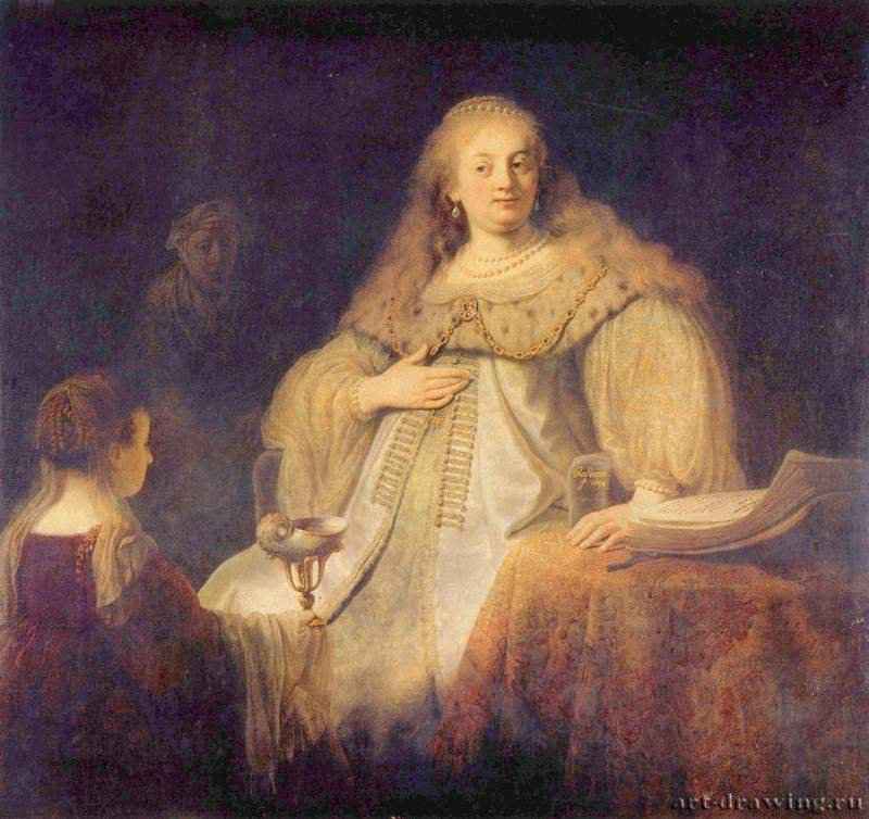 Софонисба принимает чашу с ядом. 1634 - 142 x 153 см. Холст, масло. Барокко. Нидерланды (Голландия). Мадрид. Прадо.