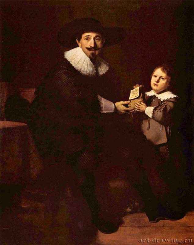 Портрет Яна Пелликорна с сыном Каспаром. 1634 - 155 x 122,5 см. Холст, масло. Барокко. Нидерланды (Голландия). Лондон. Собрание Уоллеса.