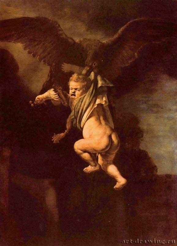Похищение Ганимеда. 1635 - 171 x 130 см. Холст, масло. Барокко. Нидерланды (Голландия). Дрезден. Картинная галерея.