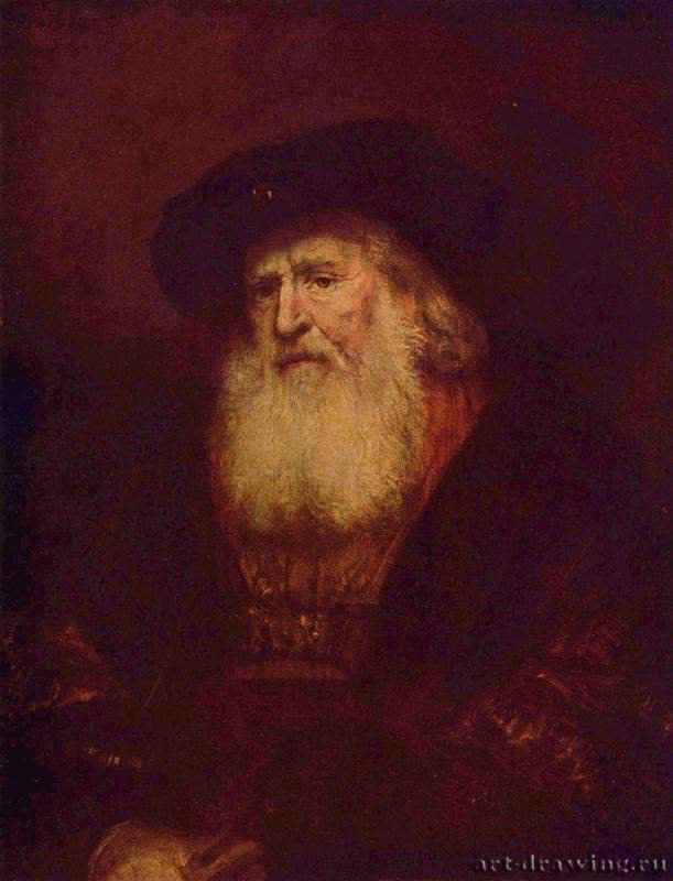 Портрет старика с бородой. 1654 - 102 x 78 см. Дерево, масло. Барокко. Нидерланды (Голландия). Дрезден. Картинная галерея.
