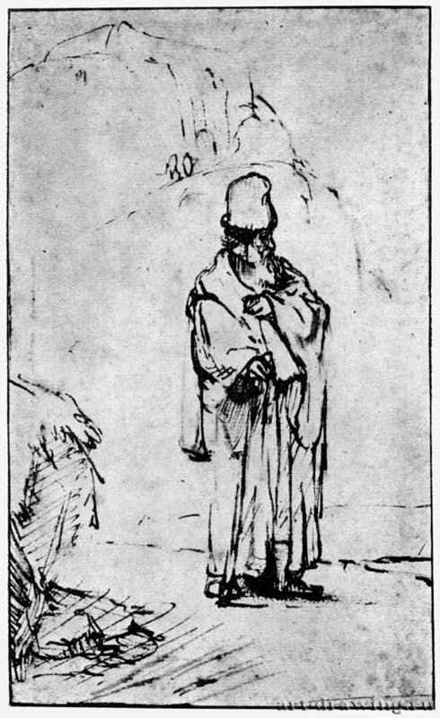 Илия перед пещерой в скалах в Хоребе. 1654-1655 - Перо 188 x 115 мм Музей Бойманс ван Бейнинген Роттердам