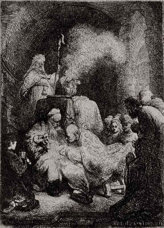 Так называемое "Малое обрезание Христа". 1630 - Офорт 88 x 63 мм Собрание Я. де Брёйна