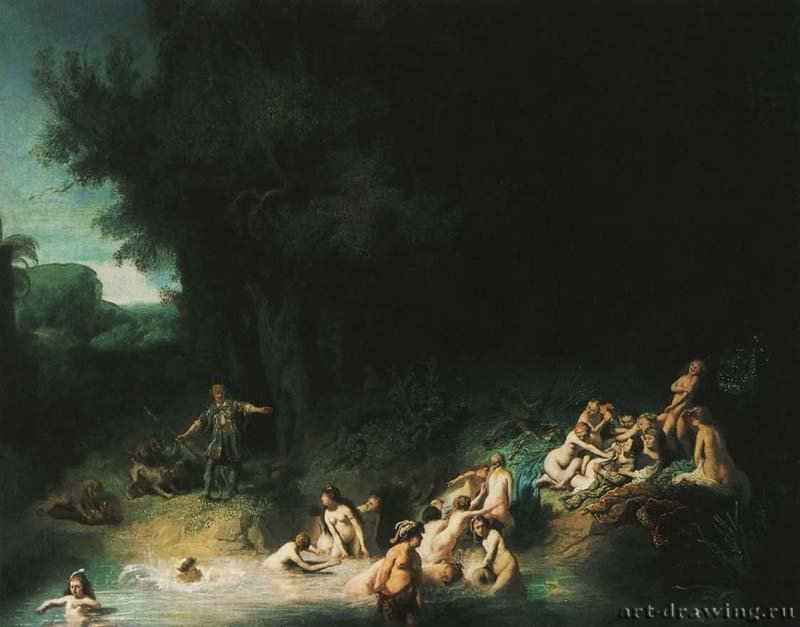 Диана, купающаяся со своими нимфами. 1635 - Холст, масло. 73 x 93. Музей Вассербург. Анхольт.