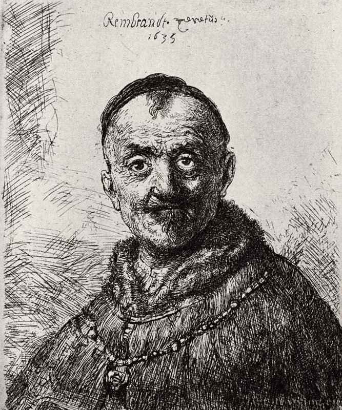 Портрет восточного человека. 1635 - Офорт 151 x 124 мм Собрание Я. де Брёйна