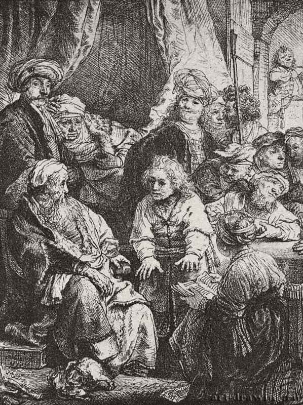 Иосиф, рассказывающий сны. 1638 - Офорт 108 x 81 мм Собрание Я. де Брёйна