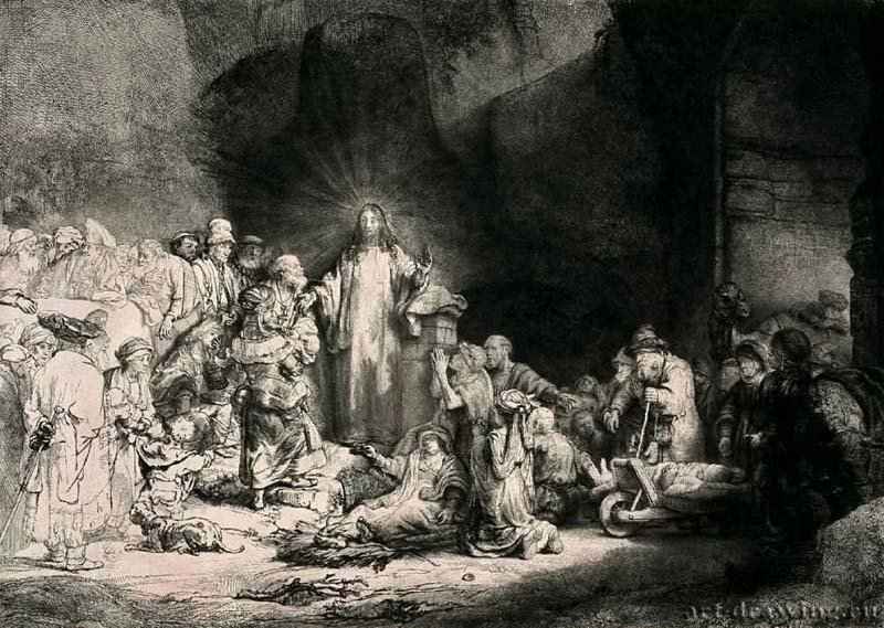 Лист в сто гульденов. 1647-1649 - Гравюра 27,8 x 38,8 Риксмузеум Амстердам