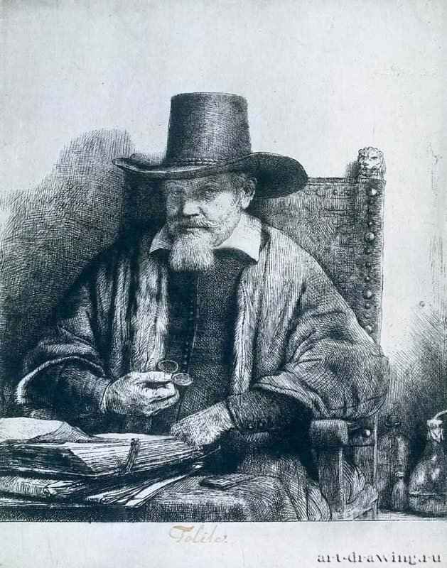 Портрет Арнольда Толинкса. 1650-1652 - Гравюра 19,7 x 14,8 Риксмузеум Амстердам