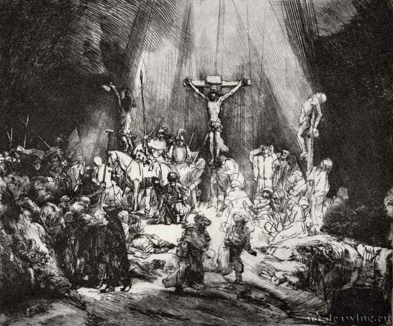 Три креста; 1653 - Офорт 387 x 450 мм Собрание Я. де Брёйна
