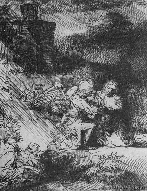 Моление о чаше. 1657 - Офорт. Одно состояние 11,5 x 8,9 ГМИИ им. А.С. Пушкина Москва