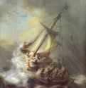 Христос во время бури на Галилейском озере. 1633 - 160 x 127 см. Холст, масло. Барокко. Нидерланды (Голландия). Бостон. Музей Изабеллы Стюарт Гарднер.