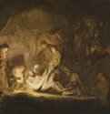Положение во гроб. 1639 - 32,3 x 40,5 см. Дерево, масло. Барокко. Нидерланды (Голландия). Глазго. Хантеровский музей.