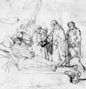 Воскрешение дочери Иаира. 1630-1633 - Перо 188 x 24 мм Частное собрание