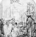 Идолопоклонство Соломона. 1630-1637 - Красный мел 485 x 376 мм Лувр Париж