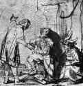 Иосиф толкует сны своим сопленникам. 1633-1635 - Перо, отмывка 155 x 180 мм Собрание Браун Ньюпорт (Род-Айленд)
